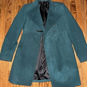 Vintage Romanian Forest Green Wool Dress Jacket Made in Romania High Quality